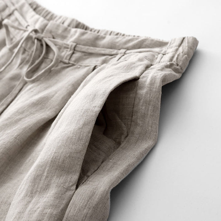 Pantaloni da donna in cotone con tasche, casual e tinta unita , Buddha Stones - image 18