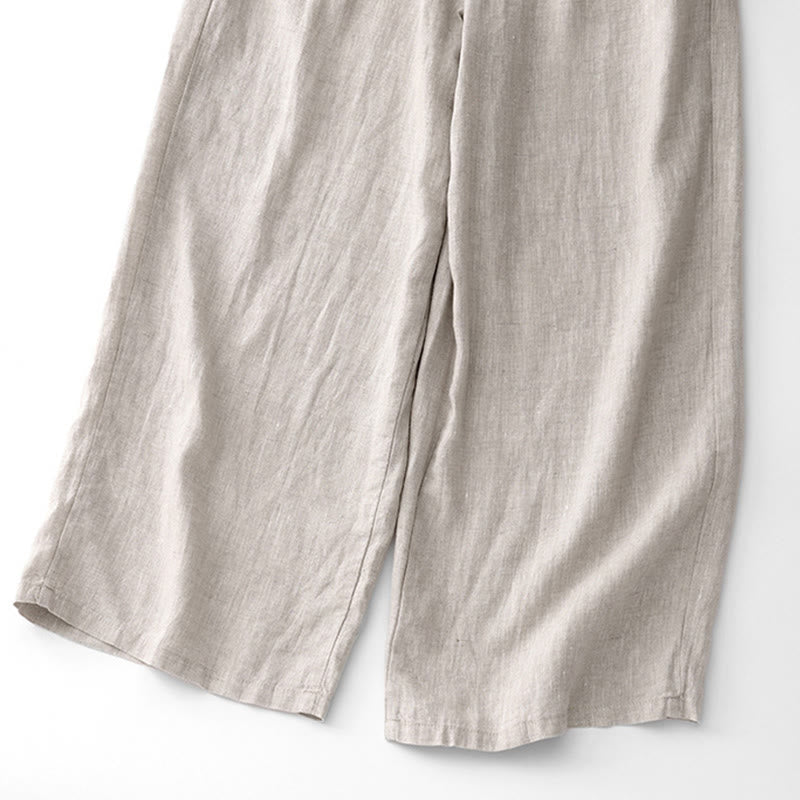 Pantaloni da donna in cotone con tasche, casual e tinta unita , Buddha Stones - image 22