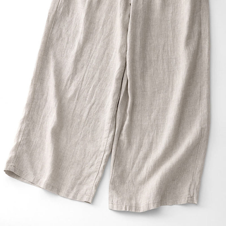 Pantaloni da donna in cotone con tasche, casual e tinta unita , Buddha Stones - image 22