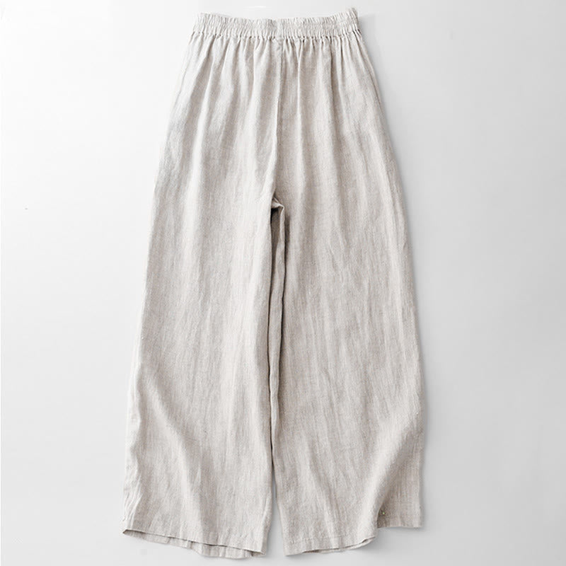 Pantaloni da donna in cotone con tasche, casual e tinta unita , Buddha Stones - image 15