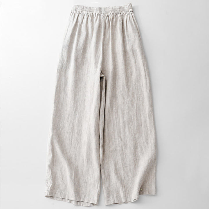 Pantaloni da donna in cotone con tasche, casual e tinta unita , Buddha Stones - image 15