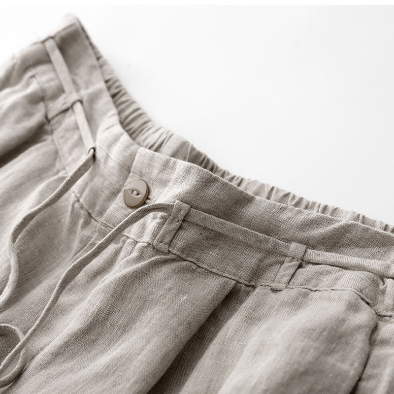 Pantaloni da donna in cotone con tasche, casual e tinta unita , Buddha Stones - image 19