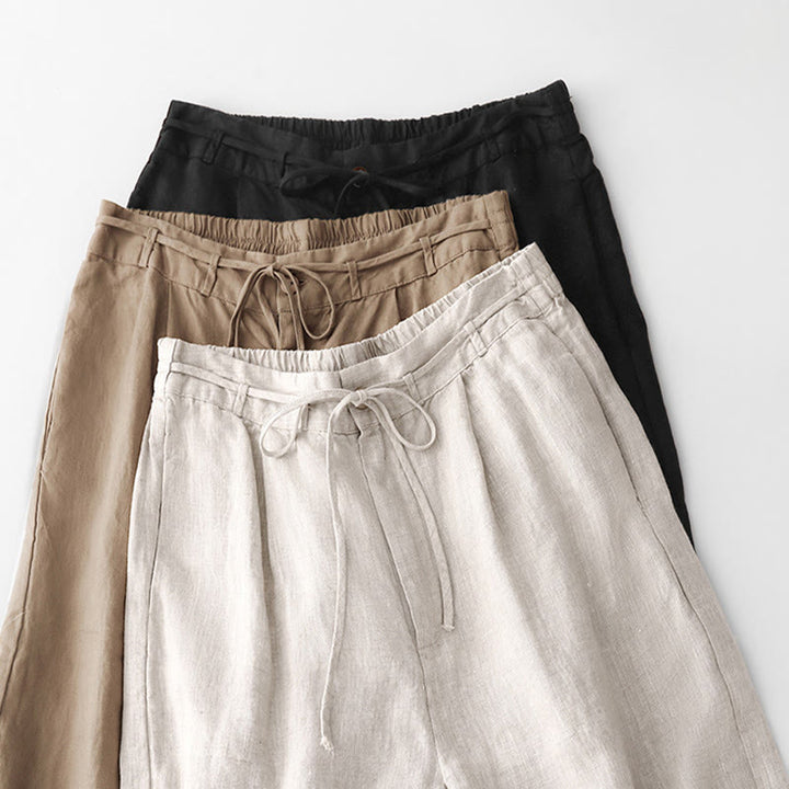 Pantaloni da donna in cotone con tasche, casual e tinta unita , Buddha Stones - image 26