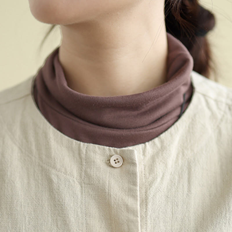 Giacca da donna in cotone con scollo rotondo e maniche lunghe Buddha Stones con tasche - image 6