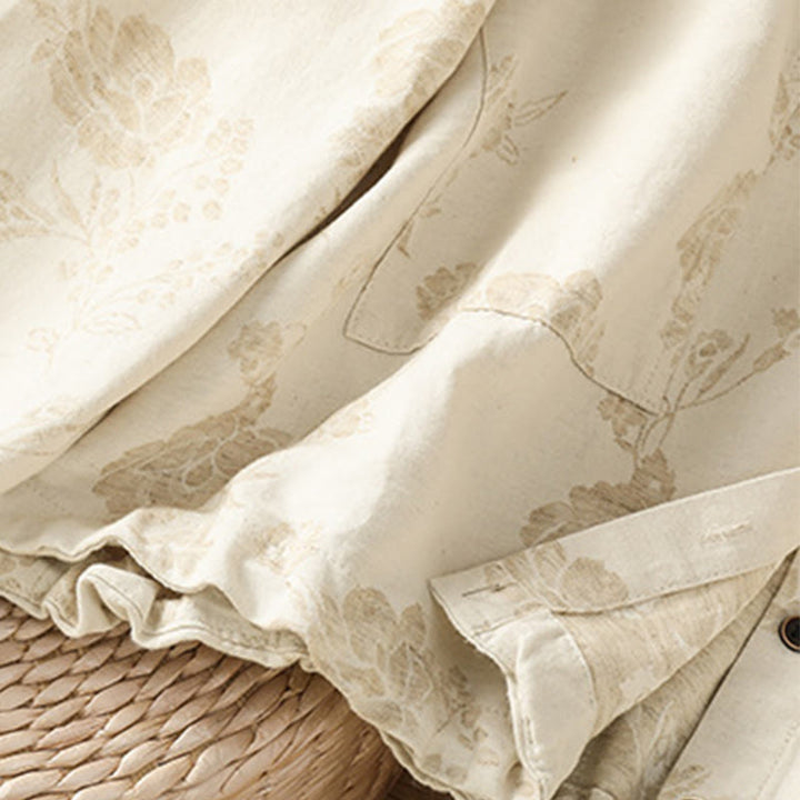 Camicia casual da donna in poliestere a maniche lunghe con motivo stampato Buddha Stones - image 17