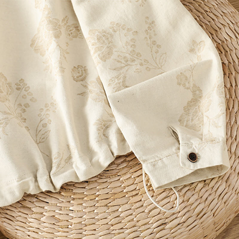 Camicia casual da donna in poliestere a maniche lunghe con motivo stampato Buddha Stones - image 20