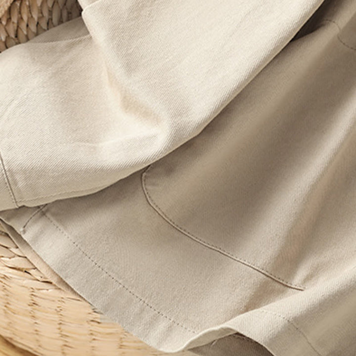 Camicia casual da donna in cotone e poliestere con maniche lunghe e collo alto, Buddha Stones, con tasche - image 21