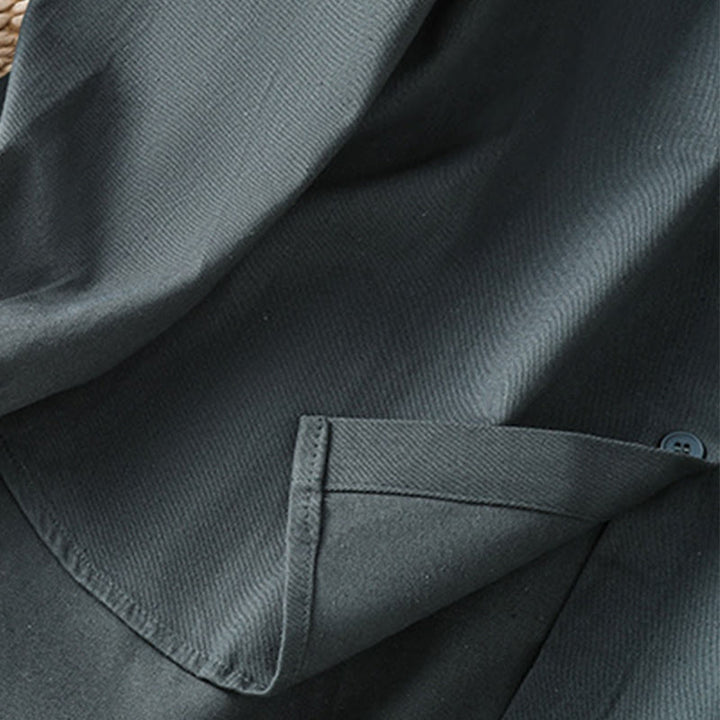 Buddha Stones Camicia casual da donna in cotone con maniche lunghe e collo alto e tasche - image 8