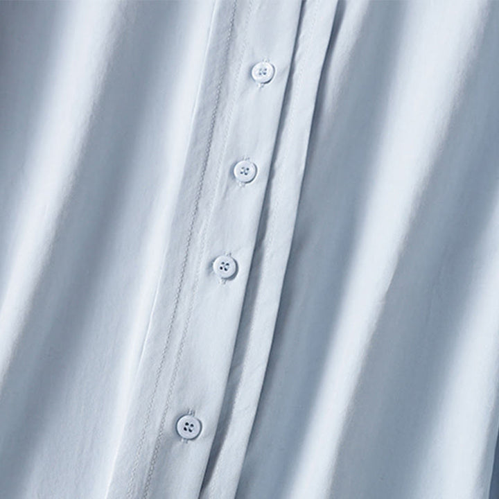 Buddha Stones Camicia casual da donna in cotone con revers in pizzo e maniche lunghe - image 6