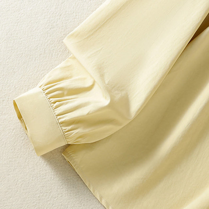 Buddha Stones Camicia casual da donna in cotone con revers in pizzo e maniche lunghe - image 18