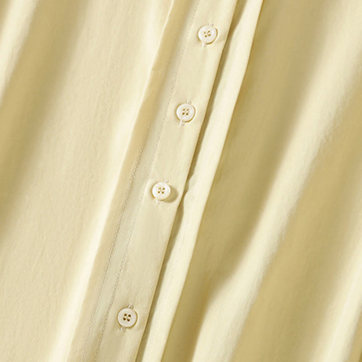 Buddha Stones Camicia casual da donna in cotone con revers in pizzo e maniche lunghe - image 17