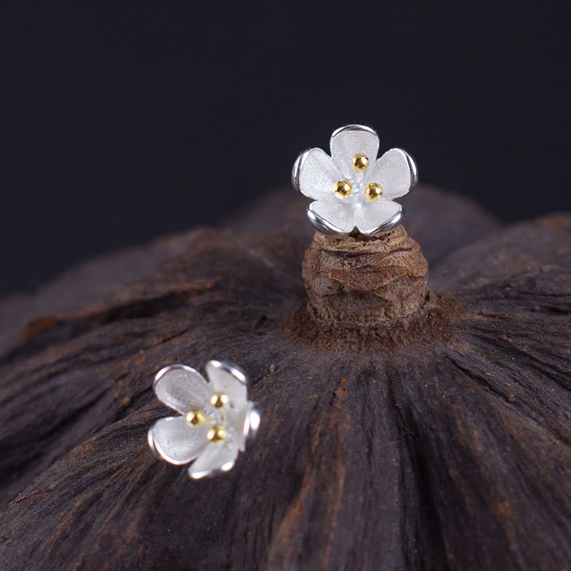 Buddha Stones in argento sterling 925 con stami dorati  - image 1