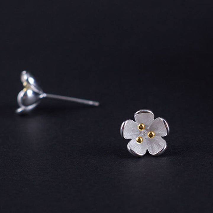 Buddha Stones in argento sterling 925 con stami dorati  - image 3