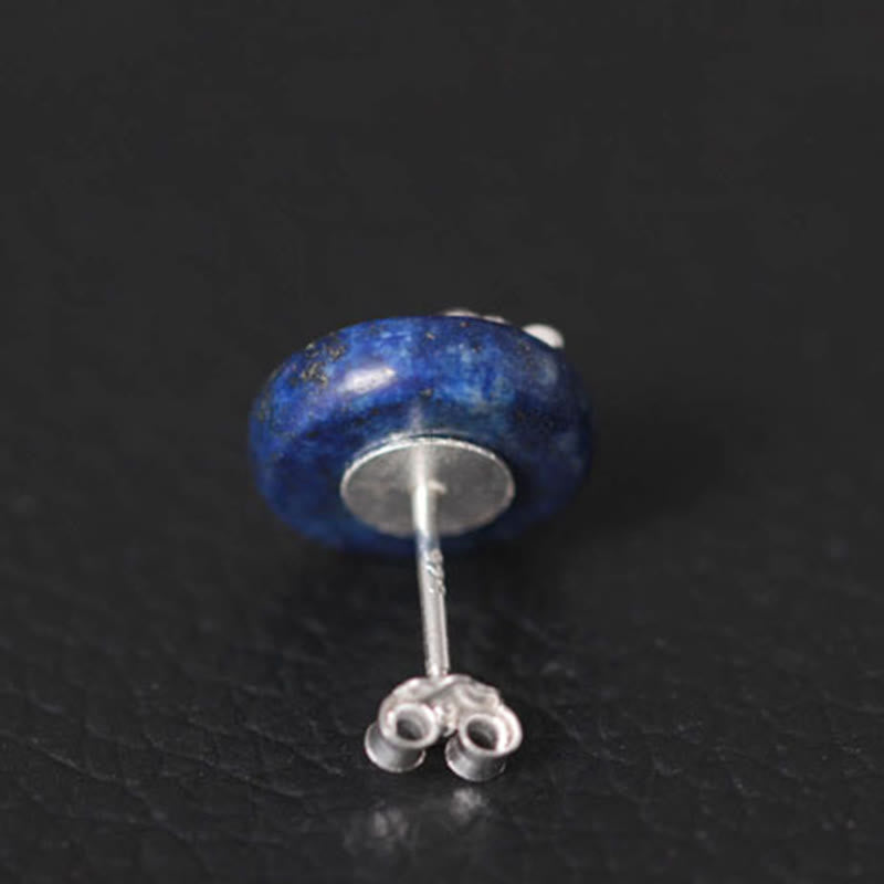 Orecchini con motivo a loto in argento sterling 925 con Buddha Stones e lazurite, illuminazione  - image 10