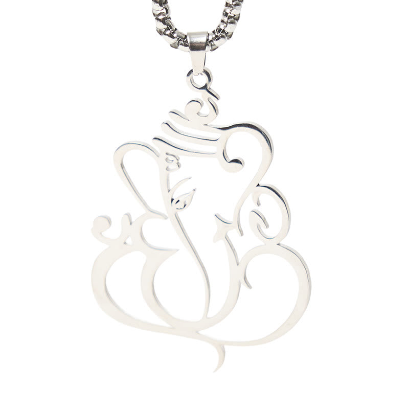 Collana con ciondolo di protezione in acciaio inossidabile Buddha Stones e elefante Ganesh - image 12