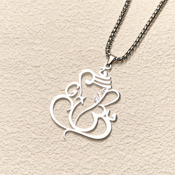Collana con ciondolo di protezione in acciaio inossidabile Buddha Stones e elefante Ganesh - image 10