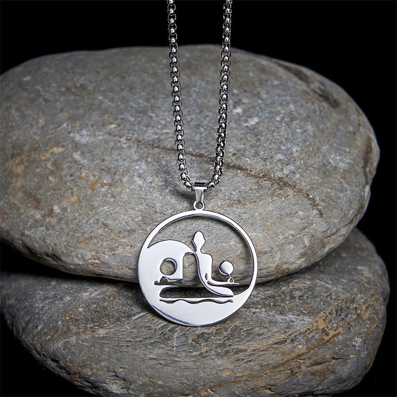 Collana con ciondolo in acciaio inossidabile con figura Buddha Stones di Buddha, design cavo - image 17