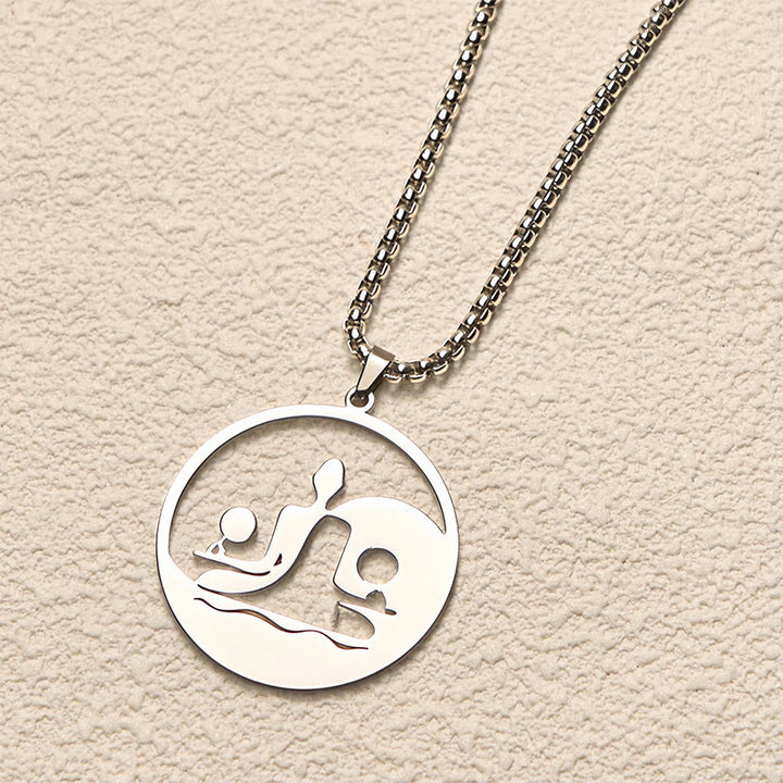 Collana con ciondolo in acciaio inossidabile con figura Buddha Stones di Buddha, design cavo - image 20