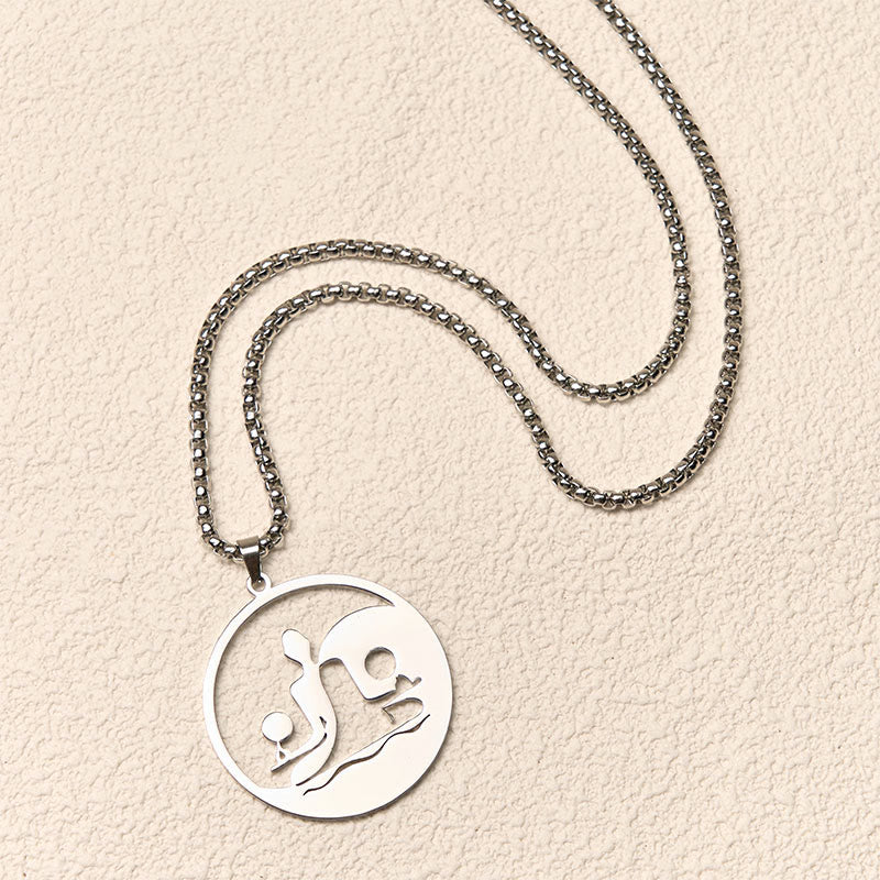 Collana con ciondolo in acciaio inossidabile con figura Buddha Stones di Buddha, design cavo - image 19