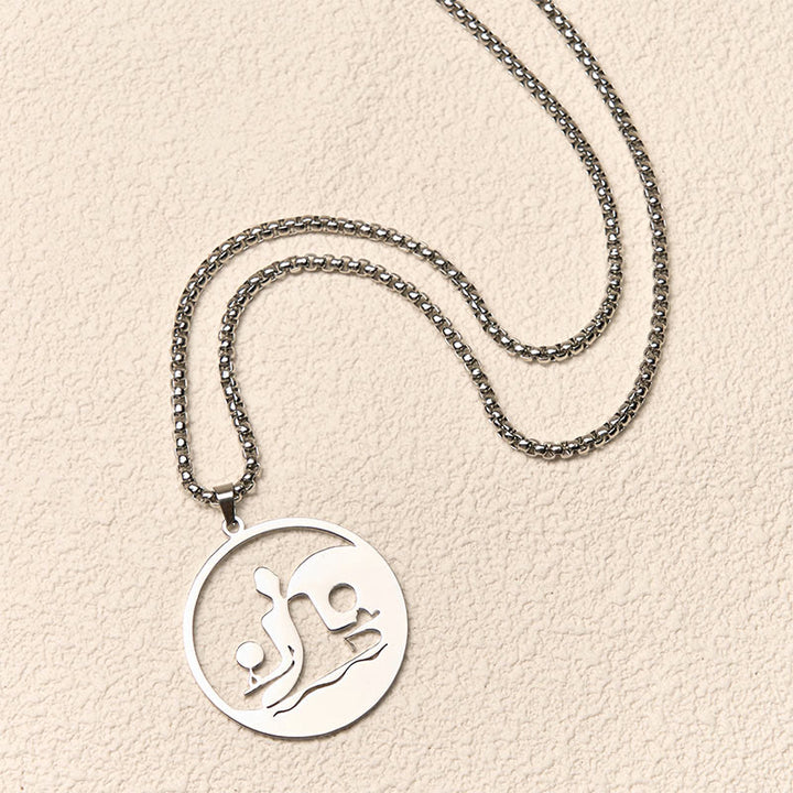 Collana con ciondolo in acciaio inossidabile con figura Buddha Stones di Buddha, design cavo - image 19
