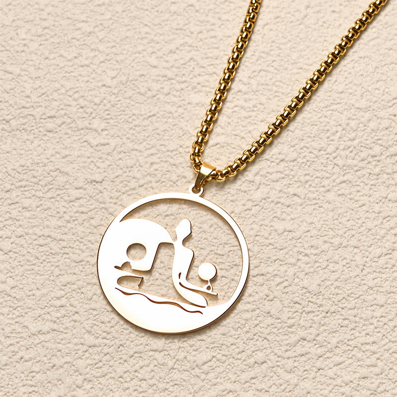 Collana con ciondolo in acciaio inossidabile con figura Buddha Stones di Buddha, design cavo - image 13