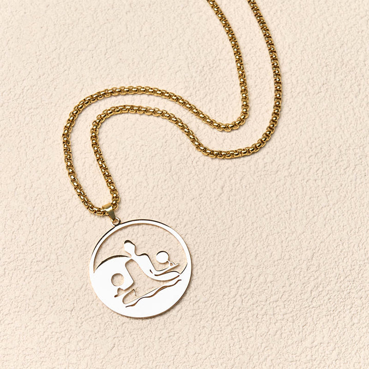 Collana con ciondolo in acciaio inossidabile con figura Buddha Stones di Buddha, design cavo - image 12