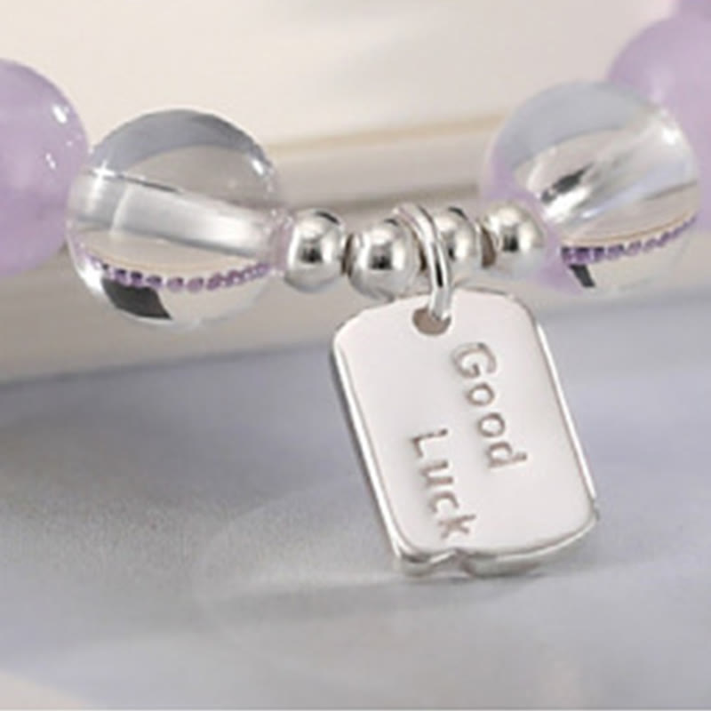 Bracciale portafortuna Buddha Stones, ametista, quarzo rosa e quarzo fragola - image 10