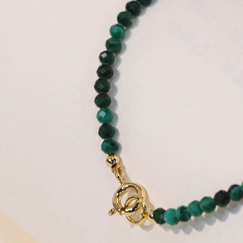 Bracciale anti-ansia con perline ultrasottili in malachite naturale da 3 mm di Buddha Stones - image 6