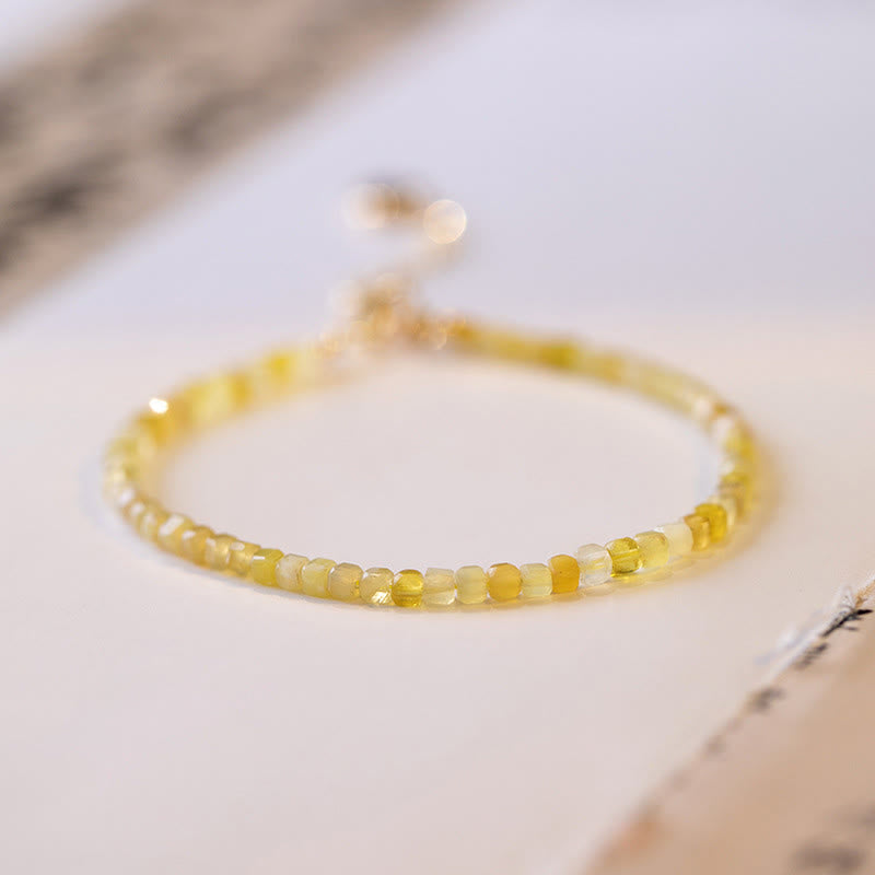 Braccialetto motivazionale con perline ultrasottili in opale naturale da 2 mm di Buddha Stones - Opale da 2 mm (circonferenza del polso: 14-17 cm) - image 0