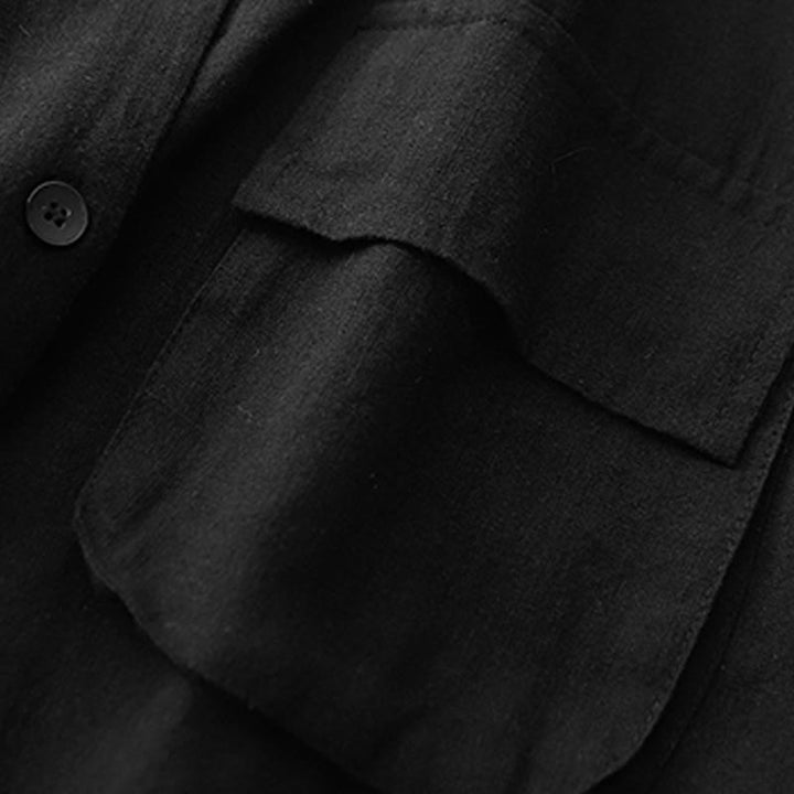 Giacca da donna in cotone a maniche lunghe con tasche e design doppiopetto Buddha Stones - image 14