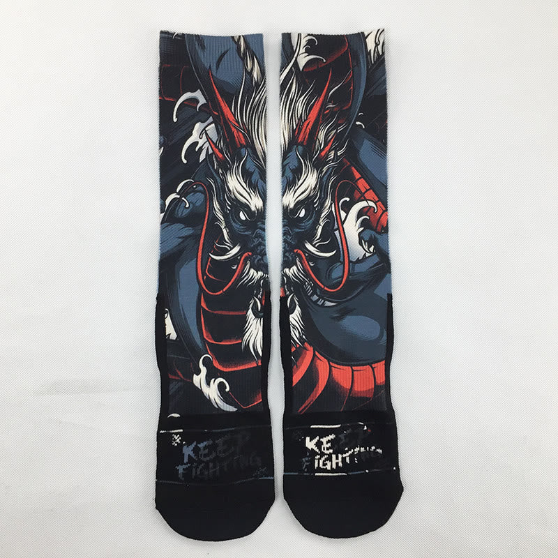 Calzini Buddha Stones Casual Dragon Micro Crew - Nero - Taglia unica (US 6.5-10.5， EU 38-44， UK/AU 6-10.5，AISA 24.5-28cm) - image 0