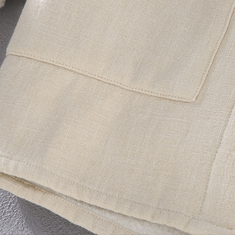 Giacca da uomo Buddha Stones con collo classico, maniche lunghe, foderata in pile termico e in ramia, con tasche. - image 11