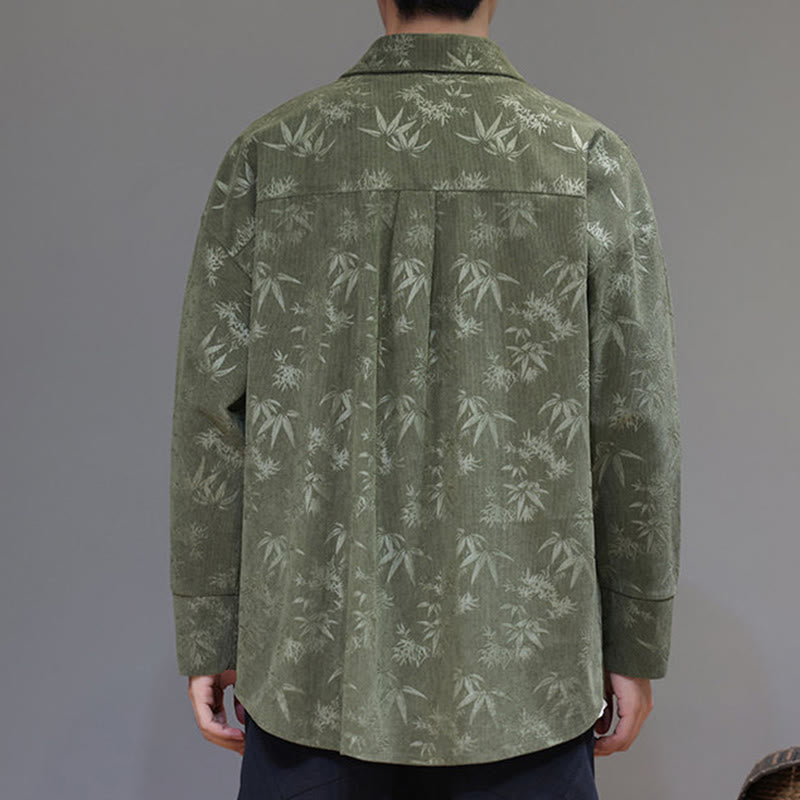 Giacca da uomo in cotone a maniche lunghe con bottoni a rana, motivo jacquard con Buddha Stones - image 20