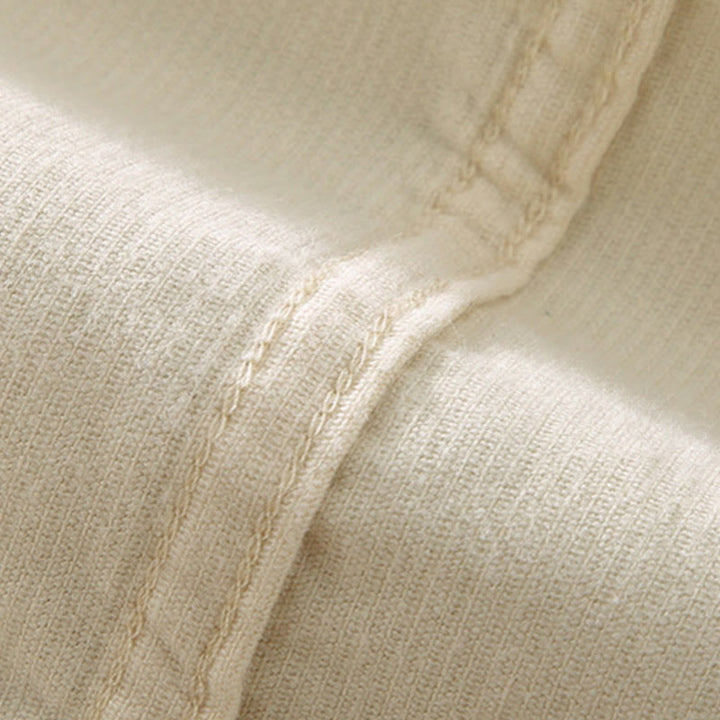 Camicia da uomo in velluto a coste di puro cotone a maniche lunghe con bottoni in tinta unita Buddha Stones - image 9