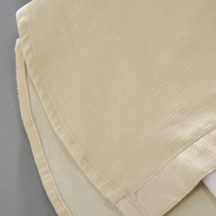 Camicia da uomo in velluto a coste di puro cotone a maniche lunghe con bottoni in tinta unita Buddha Stones - image 13