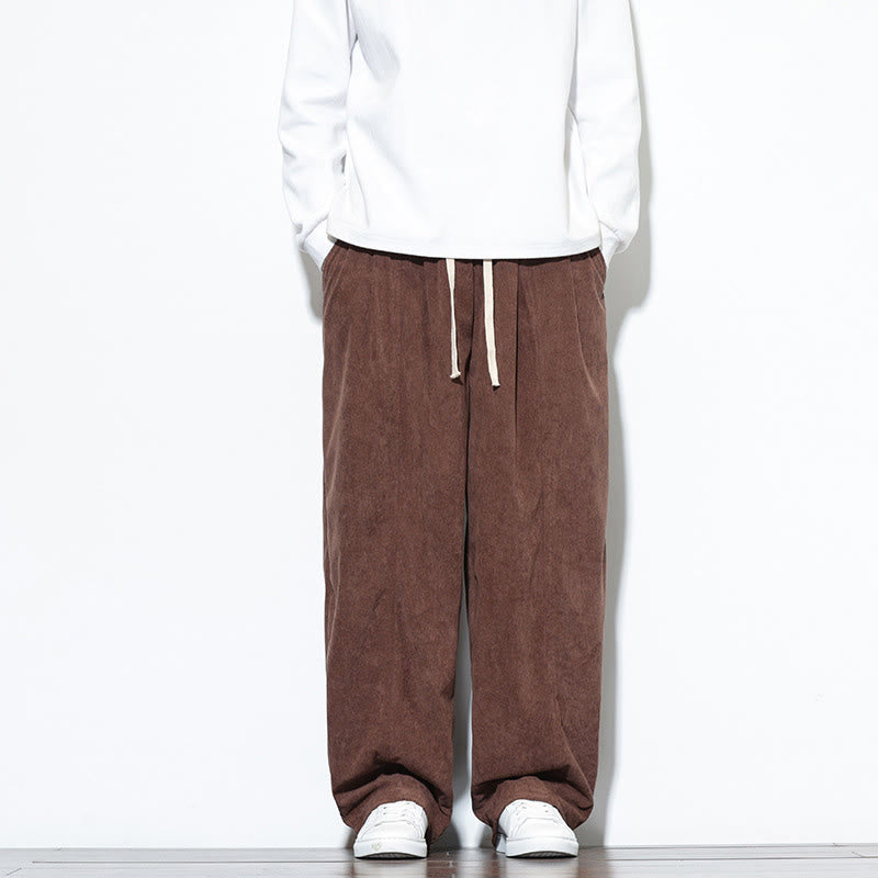 Pantaloni harem da uomo in puro velluto a coste con coulisse e tasche, con motivo Buddha Stones. - Siena - US/UK/AU46, EU56 (5XL) - image 31
