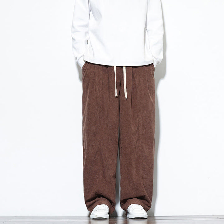 Pantaloni harem da uomo in puro velluto a coste con coulisse e tasche, con motivo Buddha Stones. - Siena - US/UK/AU46, EU56 (5XL) - image 31