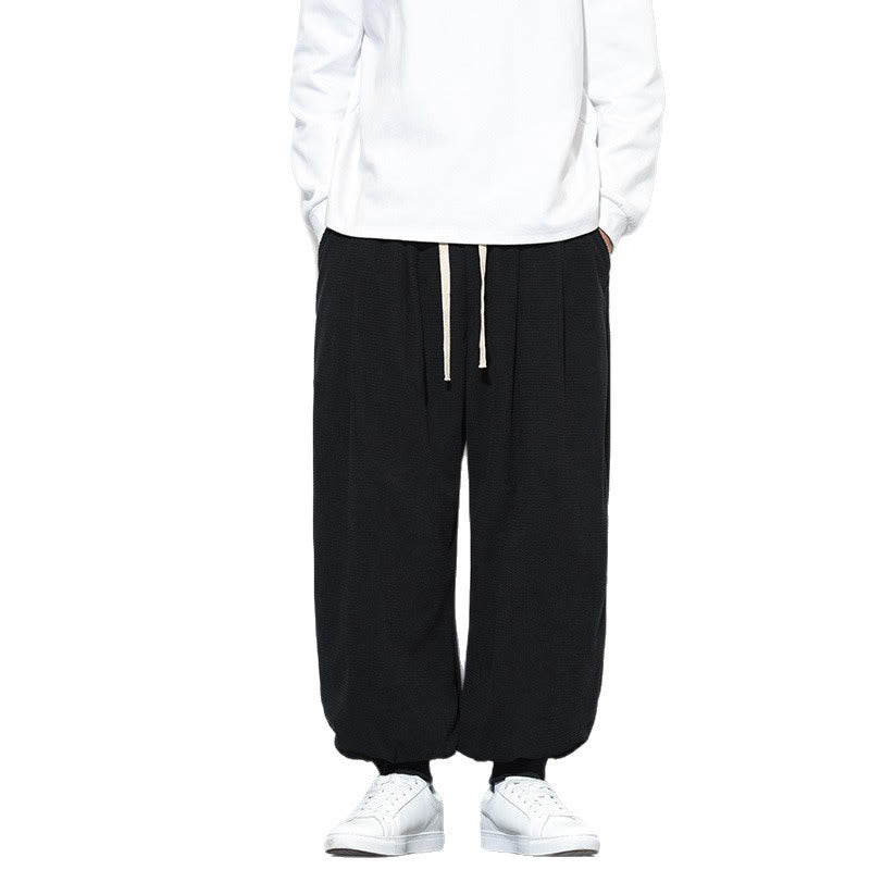 Pantaloni da uomo in velluto a coste di cotone con coulisse, modello semplice, modello Buddha Stones Fall Plain con tasche - image 30