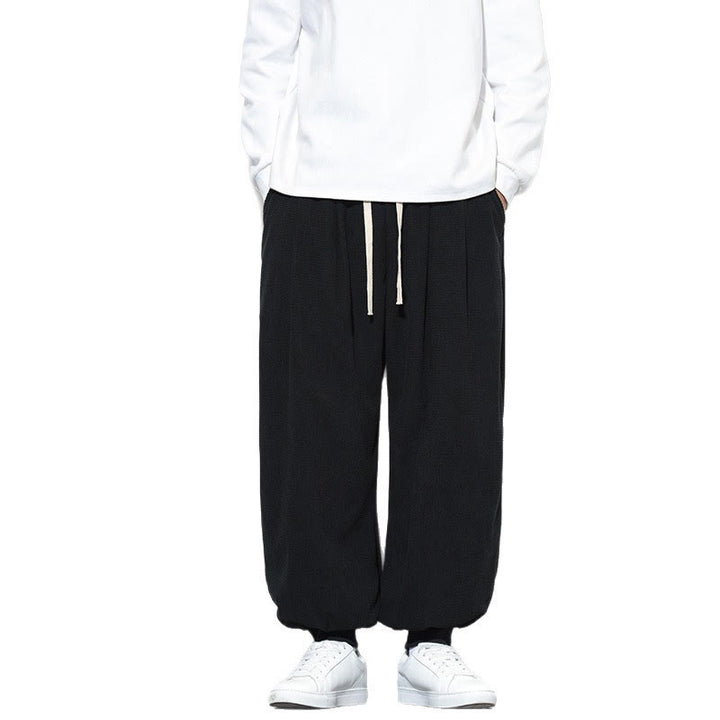Pantaloni da uomo in velluto a coste di cotone con coulisse, modello semplice, modello Buddha Stones Fall Plain con tasche - image 30