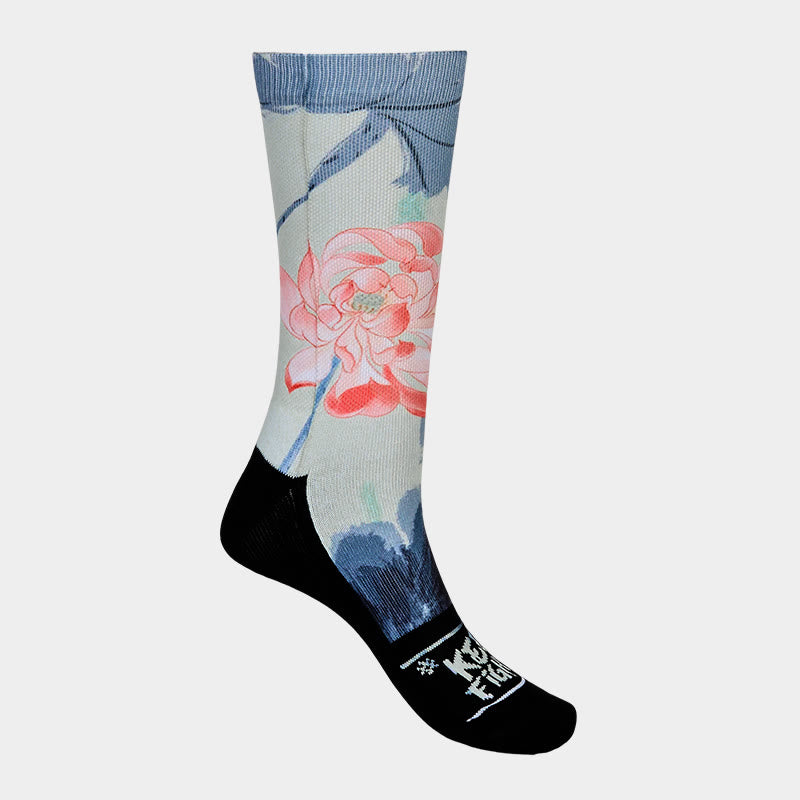 Calzini casual da uomo e da donna, unisex , Buddha Stones Lotus Painting Micro Crew - image 7