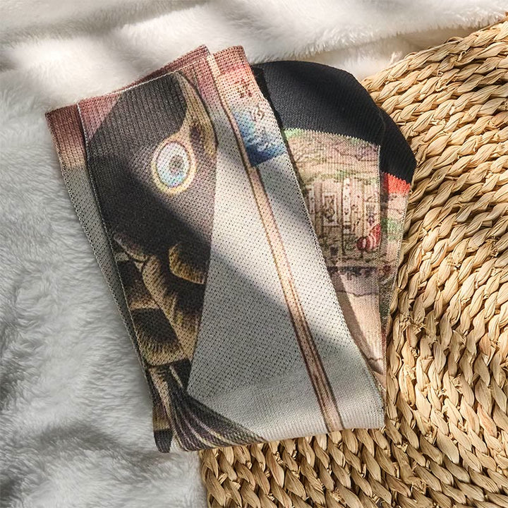 Calzini casual da uomo e da donna unisex Buddha Stones Koi Fish Mount Fuji Micro Crew - image 4