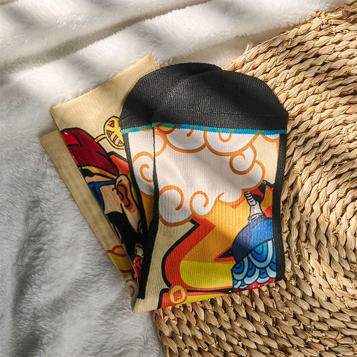 Calzini unisex da uomo e da donna, motivo : Buddha Stones, casual, con buste rosse e lingotti. - image 3