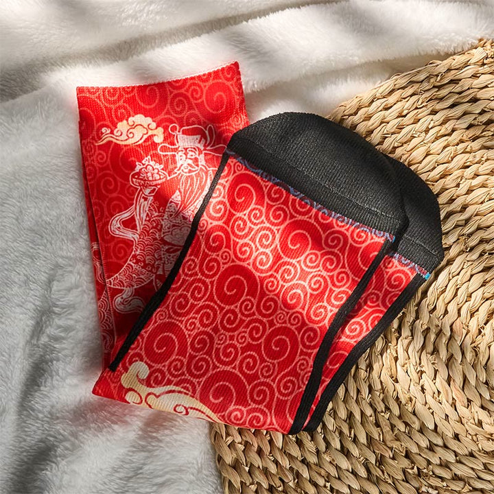 Calzini unisex da uomo e da donna, motivo: Buddha Stones, Dio della ricchezza, nuvole di buon auspicio - image 4