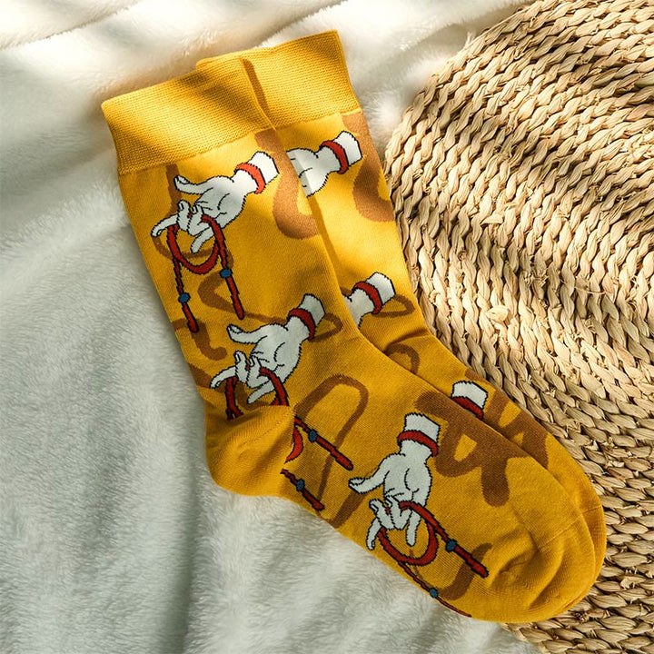 Calzini casual da donna con motivo Buddha Buddha Stones Sacred Hand Holding Red Rope Micro Crew - image 1