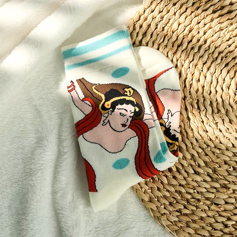 Calzini da donna Buddha Stones Casual Dunhuang Feitian Design Micro Crew - image 3