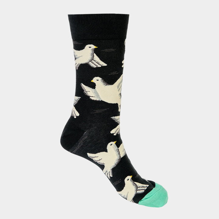 Calzini da uomo e da donna unisex in cotone con motivo Buddha Stones Doves - image 4
