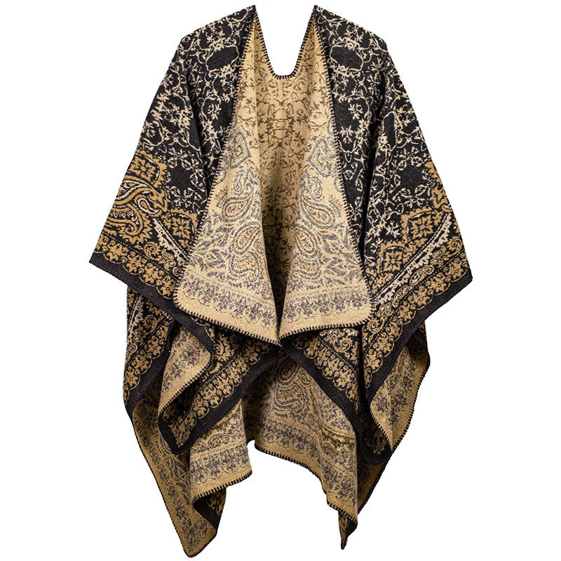 Sciarpa unisex con motivo floreale Paisley e motivo a contrasto di colori tibetano Buddha Stones - Verga d'oro chiaraGiallo - image 0