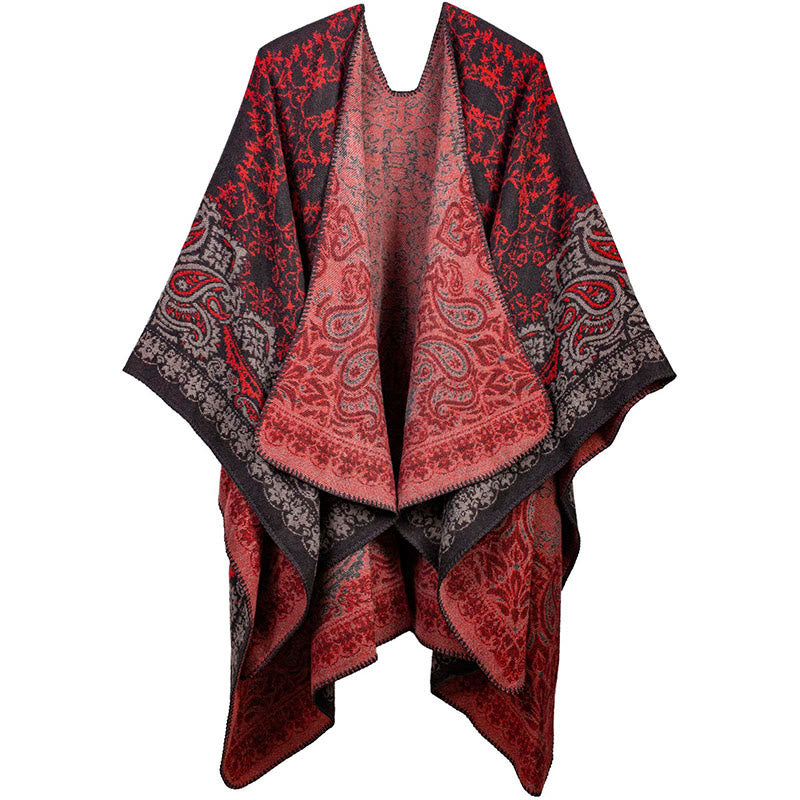 Sciarpa unisex con motivo floreale Paisley e motivo a contrasto di colori tibetano Buddha Stones - Rosso - image 6