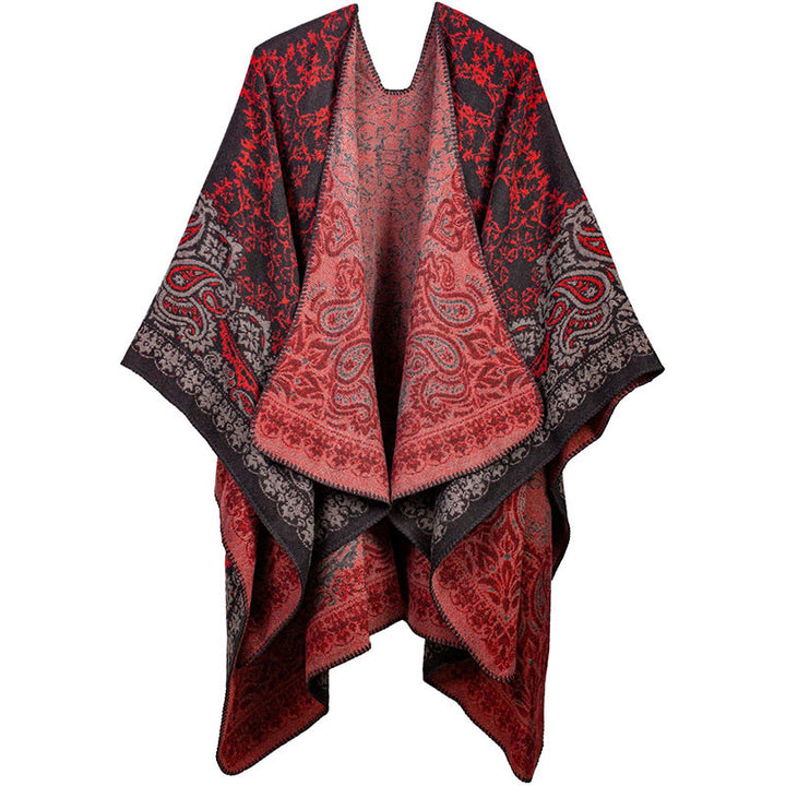 Sciarpa unisex con motivo floreale Paisley e motivo a contrasto di colori tibetano Buddha Stones - Rosso - image 6