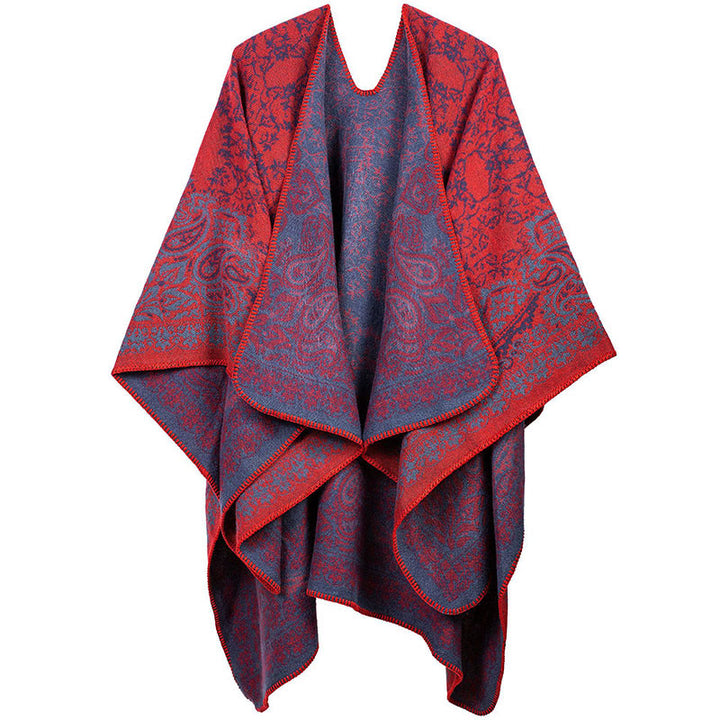 Sciarpa unisex con motivo floreale Paisley e motivo a contrasto di colori tibetano Buddha Stones - Arancione Rosso - image 8
